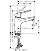 Смеситель для раковины однорычажный с донным клапаном Hansgrohe Novus Loop 71081000
