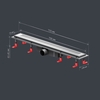 Am.Pm W02SC-P11-070-01SB PrimeFlow Трап для душа линейный универс затвор Cut Gradient 70см цвет сталь мат