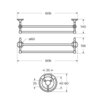 Art&Max AM-E-4248-Cr BOHEMIA AM-E-4248-Cr Двойной полотенцедержатель