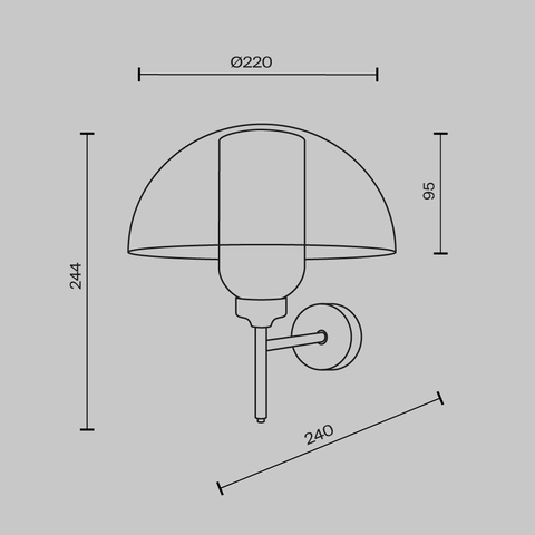 Настенный светильник Maytoni Memory MOD177WL-01B
