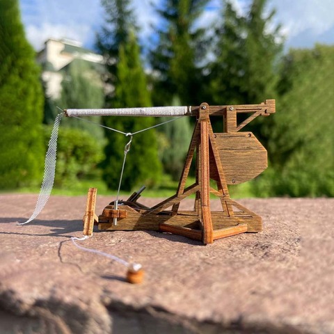 Деревянный конструктор Мини-Требушет (KUDRIAVSKIY)