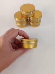 Алюминиевая баночка 50мл цвет золото 6шт
