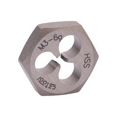 Плашка М 3,0х0,5 DIN382 (6-гранная) HSS 6g 18х5мм Bucovice(CzTool) 220030