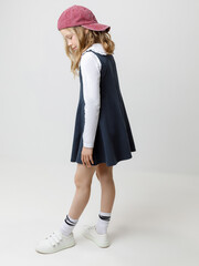 сарафан  для девочки  К 5933/индиго