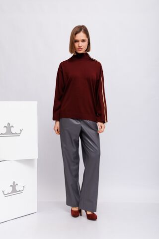 Nude Свитер шерстяной с шелковыми вставками и молниями