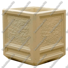 УРНА ЧЕТЫРЕХГРАННАЯ С РЕЛЬЕФОМ, ОКРАШЕННАЯ