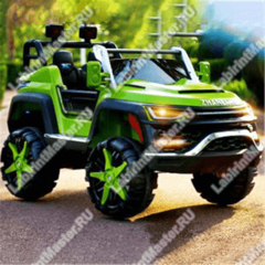 Детский электромобиль "Jeep Safari зеленый"