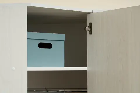 Шкаф угловой Белла ясень белый