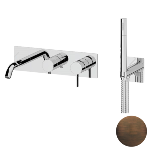 Remer MC53D2WBBR Смеситель для ванны Remer Metrica MC53D2WBBR, бронза масляная