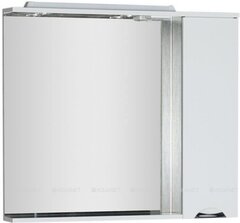 Aquanet 173996 Компл.3 - Зеркало Гретта 100 цв.венге (фасад белый) (173996) фото