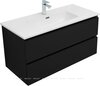 Aquanet 344765 Тумба с раковиной Вега 2.0 100 2 ящ. цв.черный (раковина Flat) (344765)