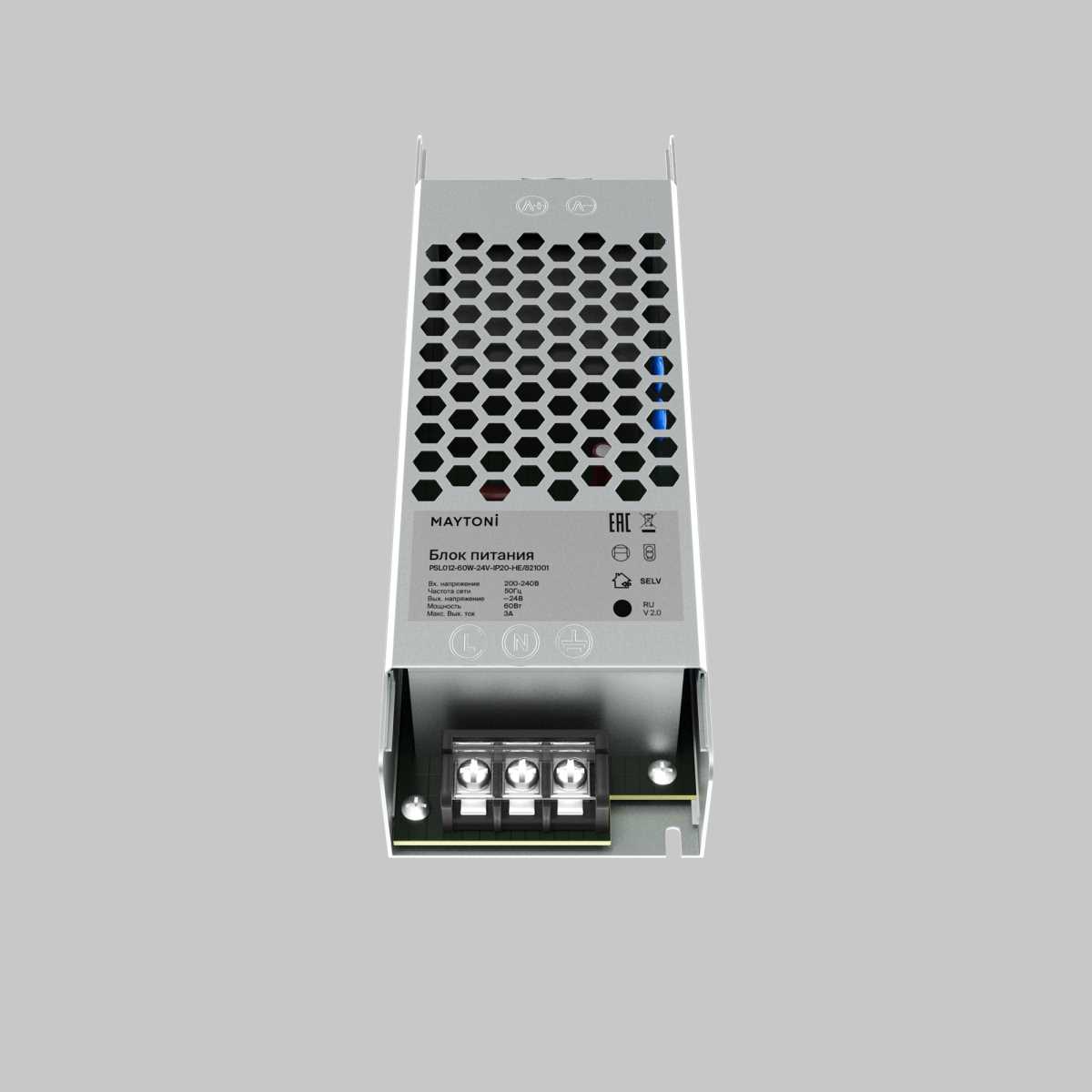 Источник напряжения PSL012 24В 60Вт IP20 Maytoni Led Strip 821001