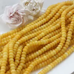 Тонированный кварц, жёлтый, рондель, 9*5 мм, нить, К131