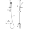 Delabie H9739KIT Термостатический душевой комплектсо смесителем H9739,  коннекторы   С\П