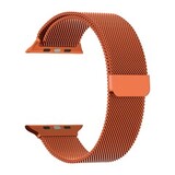 Металлический ремешок Миланская петля Milanese loop 38 мм / 40 мм / 41 мм для Apple Watch (Оранжевый)