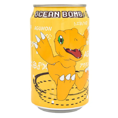 Газированный напиток с бананом Pokemon Agumon Ocean Bomb Sparkling water, 330 мл