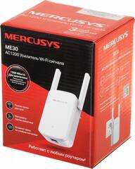 Mercusys ME30  усилитель Wi-Fi сигнала 2х диапазонный, 2 внешние антенны, 1 порт RJ-45 10/100 Мбит/с