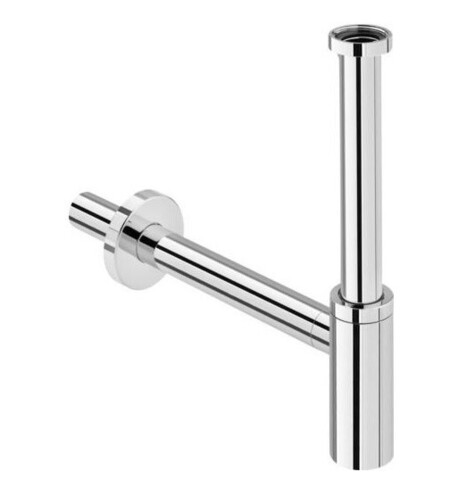 Viega 440190 Бутылочный сифон Eleganta 1 (латунь), для смесит. с донным клап., 1 1/4 х 32, выдвиж патр. 200 мм, отводящ. патр. 310 мм, хром, модель 5788