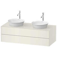 Duravit White Tulip Тумбочка подвесная,  408x1300x550 мм, 2 ящика, цвет: Nordic White HighGloss WT4988BH4H4 фото