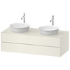 Duravit White Tulip Тумбочка подвесная,  408x1300x550 мм, 2 ящика, цвет: Nordic White HighGloss WT4988BH4H4