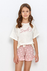 Пижама для девочек с шортами TARO 2913 SKY