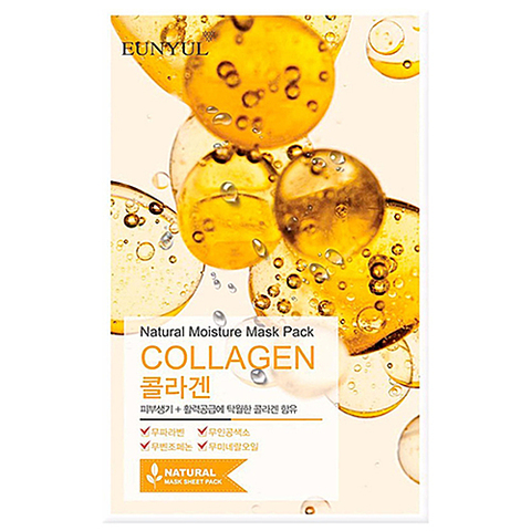 Eunyul Маска тканевая с коллагеном - Natural moisture mask pack collagen, 22 мл