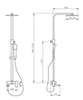 Abber AF8216 Душевая стойка ABBER Daheim AF8216 с изливом, хром