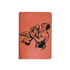 Обложка на паспорт "Подарок боксеру", рыжая