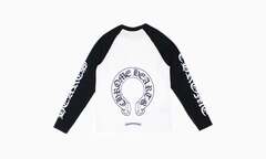 Chrome Hearts Horseshoe Baseball Shirt "White / Black"