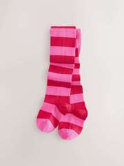 Колготки хлопковые для девочки Next E99-480, Розовый, Красный