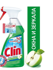 Clin cредство для стекол Яблоко 500 мл