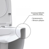 Berges 43275 Комплект  для монтажа подвесного унитаза: инсталляция NOVUM525, кнопка D5 Soft Touch черная, унитаз FLOE, сиденье дюропласт FLOE Slim SO, микролифт, быстросъем