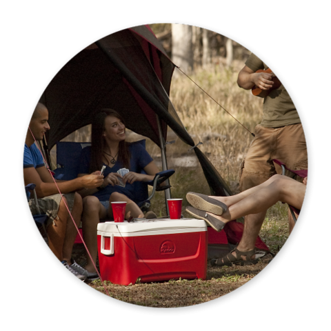 Изотермический пластиковый контейнер Igloo Island Breeze 48 Red