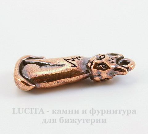 Подвеска TierraCast "Сидящая кошка" (цвет-античная медь) 22х11 мм