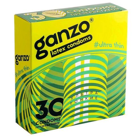 Ультратонкие презервативы Ganzo Ultra thin - 30 шт. - Ganzo Ganzo Ultra thin №30