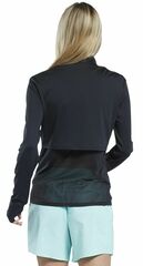Женская теннисная куртка Reebok Workout Running 1/4 Zip W - black