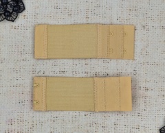 Застежка-удлинитель для бюстгалтера, р. 10,8*3,6см/14мм, бежевый