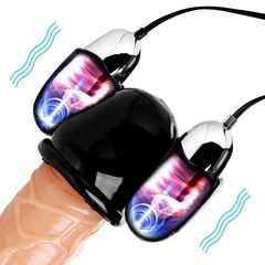 Черная стимулирующая насадка для головки полового члена Multi Speed Vibrating Penis Head Teaser - 