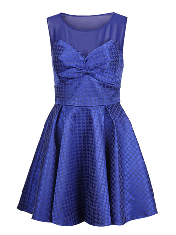 W1308-2 платье синее