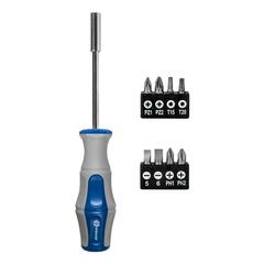 Отвертка рукоятка КОБАЛЬТ Ultra Grip с набором бит, CR-V (9 шт.) блистер (646-676)