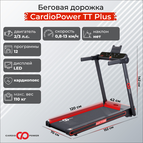 Беговая дорожка CardioPower TT Plus