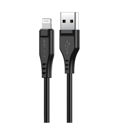 Кабель ACEFAST C3-02 USB-A to Lightning 1,2м TPE charging data cable для подзарядки и передачи данных, черный