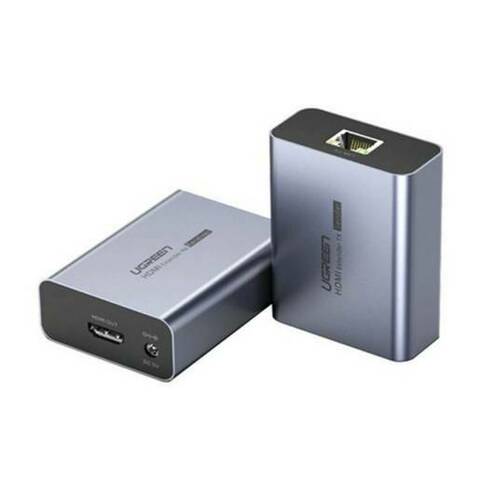 Удлинитель UGREEN CM455 HDMI Over Ethernet Extender 1080P 70m RUS, Space Gray