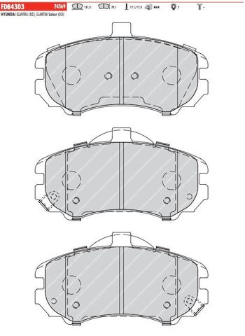 FDB4303 Тормозные колодки дисковые OE 'PREMIER'