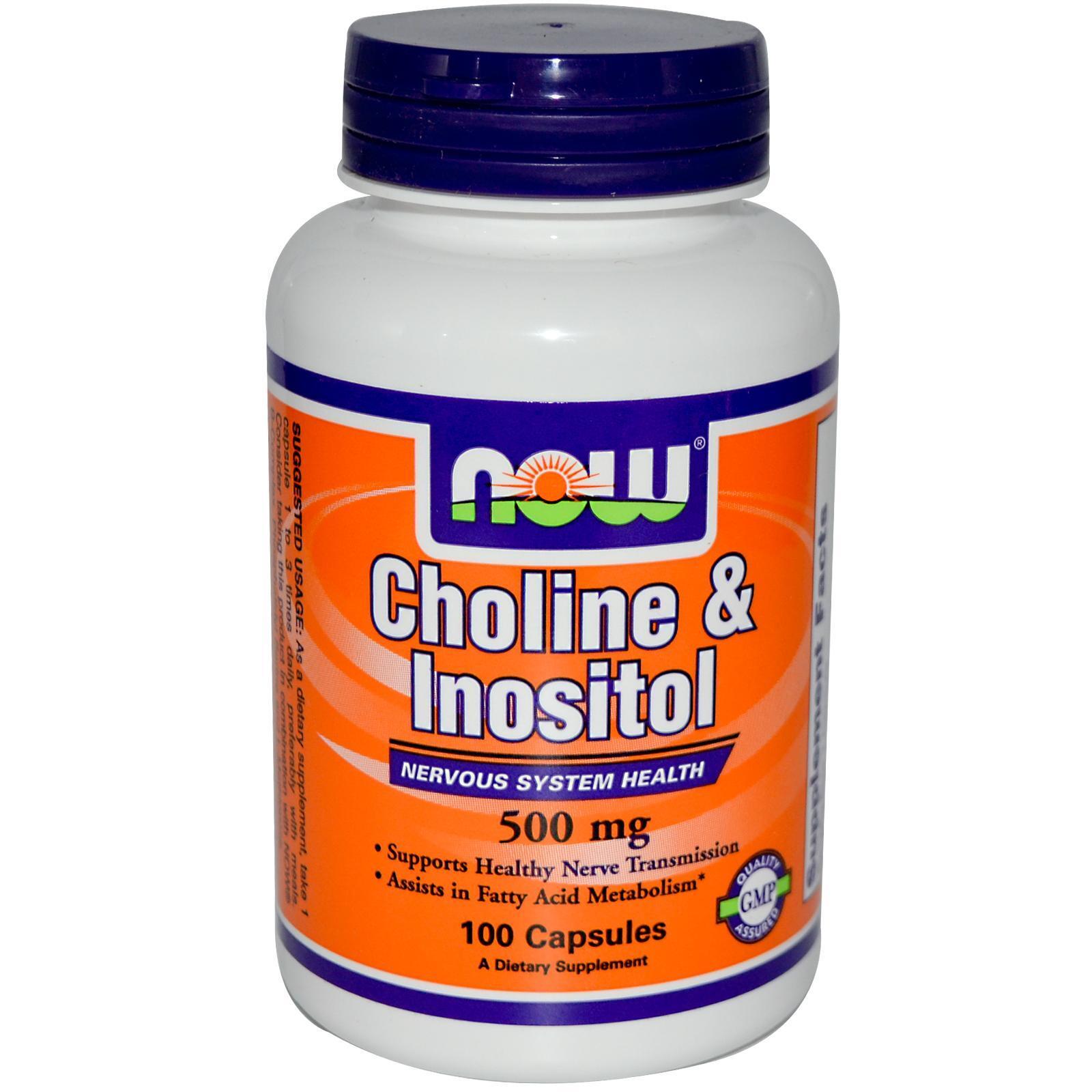 Инозитол для чего назначают. Инозитол 500мг. Now Choline & Inositol 250/250 MG 100 капс. Холин инозитол Now. Choline Inositol капсулы.
