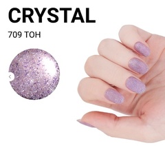 JEANMISHEL CRYSTAL 709 Лак для ногтей с блестками 3D эффект голографии  12мл