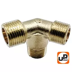 Фитинг-тройник UNITED PARTS для компрессора угловой, резьба внешняя  3/8