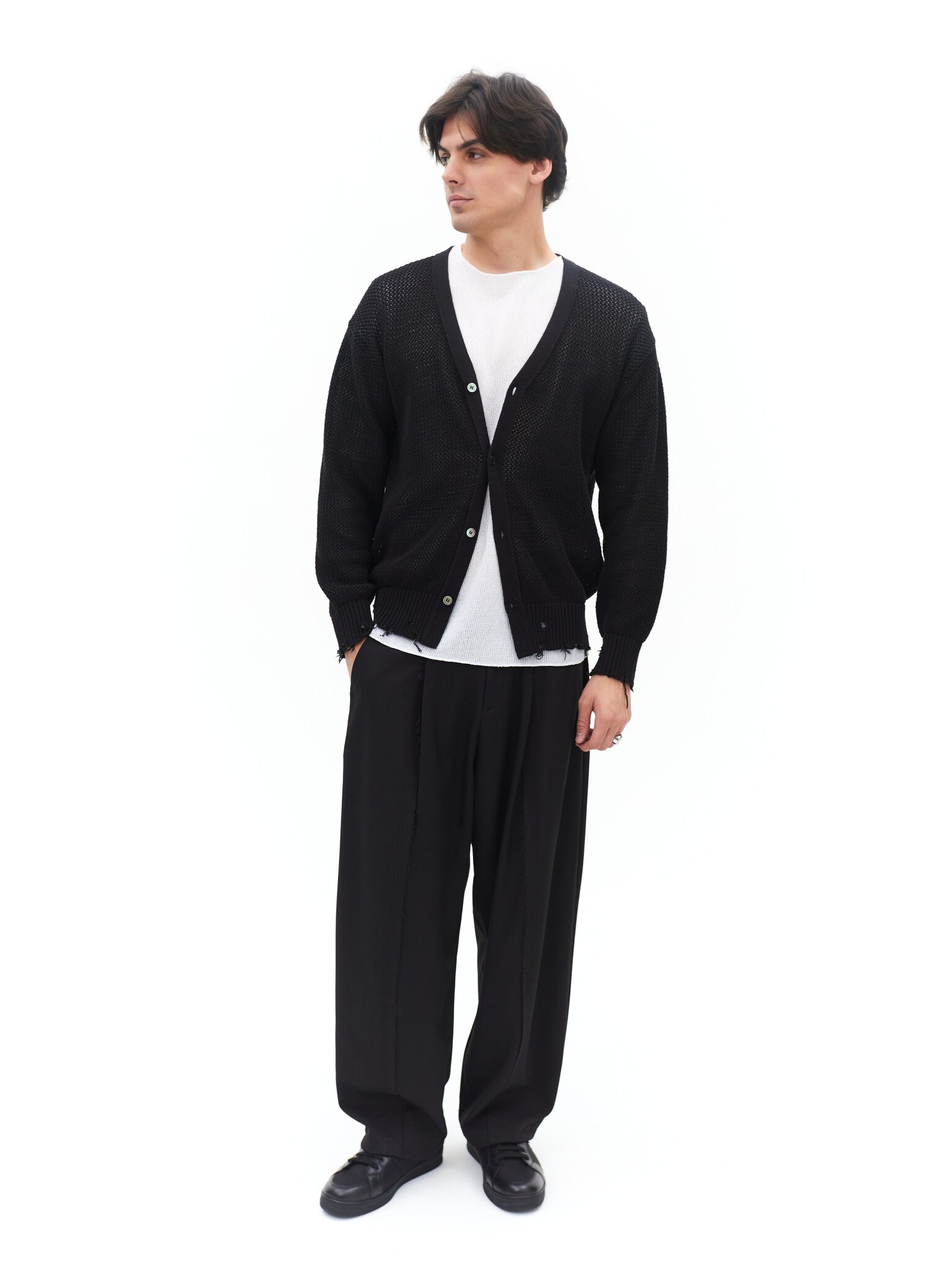 Мужские широкие брюки SLOWER черного цвета