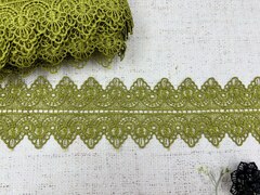 Кружево плетёное, ш. 8,5 см, фисташковый