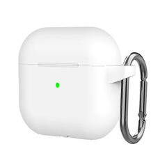 Чехол для наушников Apple AirPods 4, White (Белый), с карабином